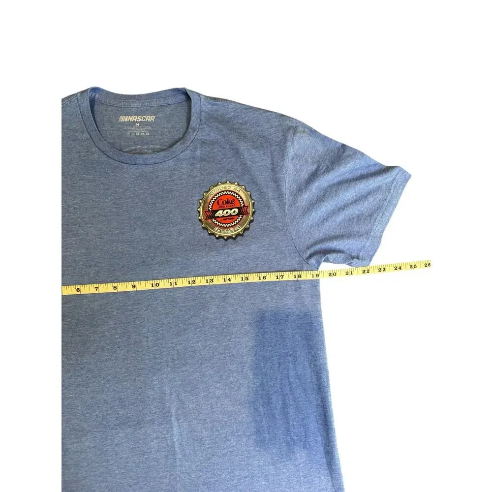 NASCAR Daytona Coke 400 2024 Blue Graphic Racing Tee Mens M - Picture 8 of 9